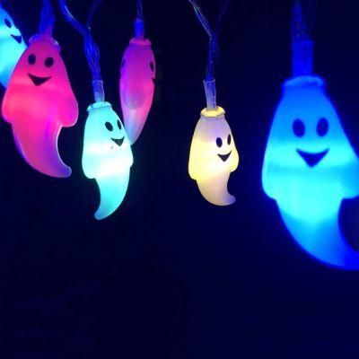 Halloween String Light Decoration Battery Powered Ghost Shaped LED String Light