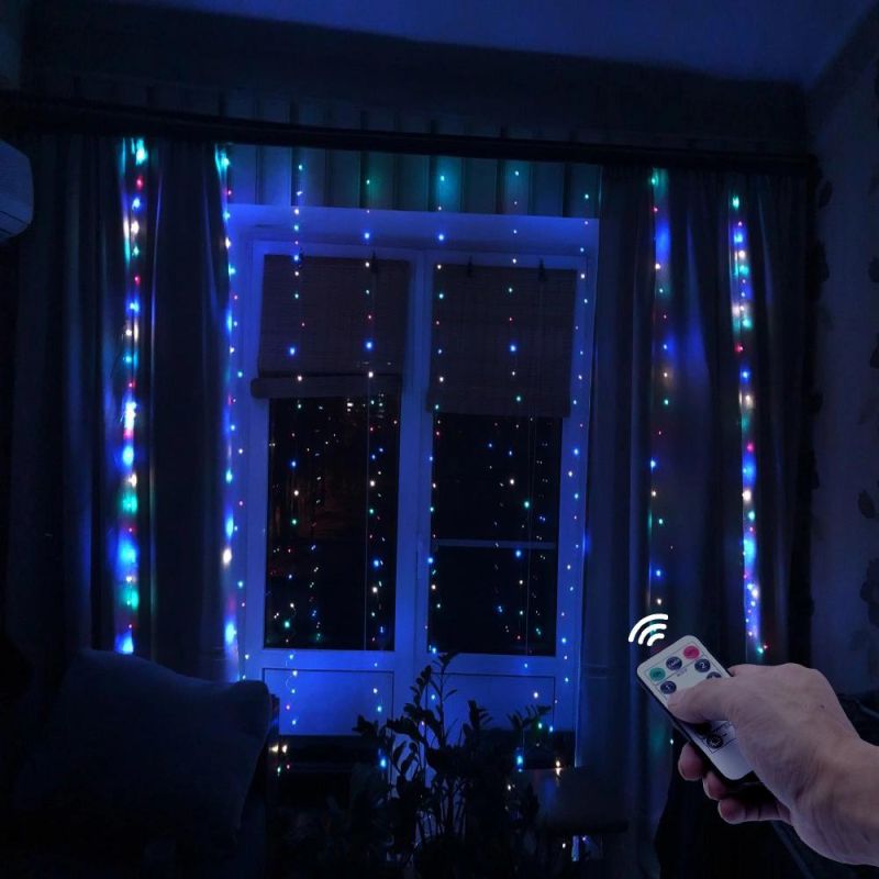 3m USB Decorative Curtain Fairy Lights with 8 Modes Remote Timer