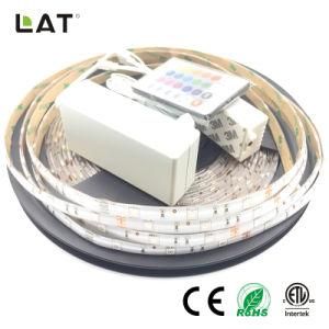 High Brightness DC24V IP20 IP65 SMD5050 RGB 10m 30 60 120LEDs Ce ETL UL Flexible LED Strip Tape