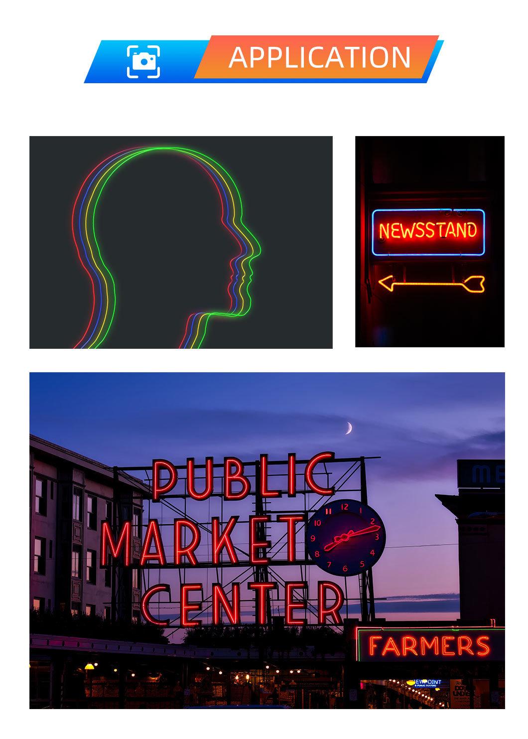 Waterproof SMD2835 DC24V Silicone Flexible LED Light Neon for Outdoor Decoration Lighting