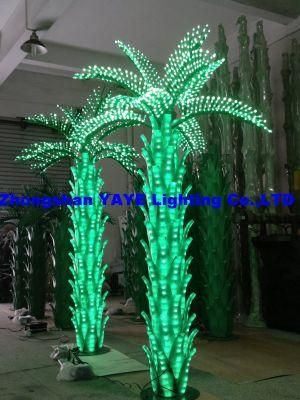 Yaye 18 Hot Sell Green Color LED Palm Tree Light/ Outdoor LED Palm Tree with 2 Years Warranty/Ce/RoHS