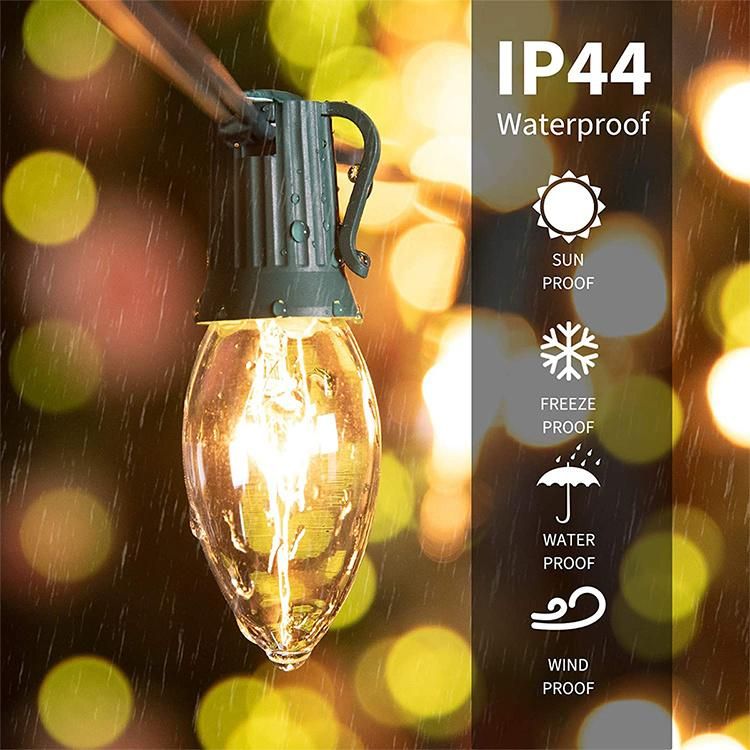 LED Festoon Light Outdoor Waterproof C7 Clamp String Lights
