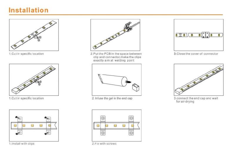 Hight Quality SMD3014 DC24V High Density 240LED Sid View Flexible Strip Light for Home Decoration