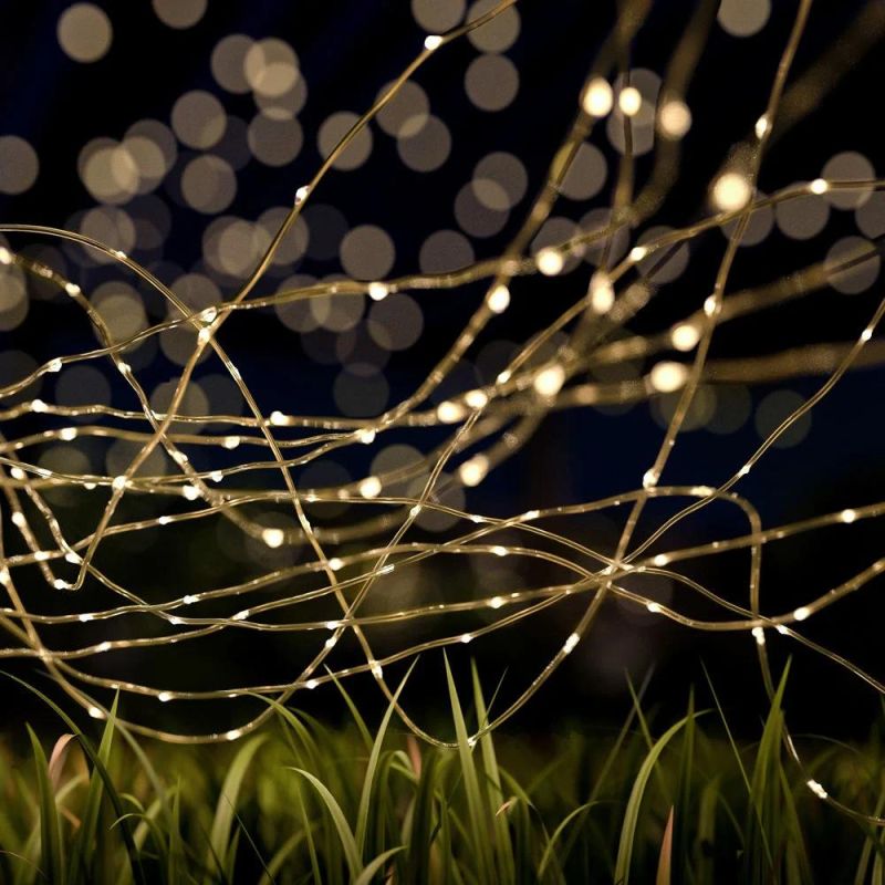 Solar Garland Copper Wire LED String Christmas Light for Garden Wedding