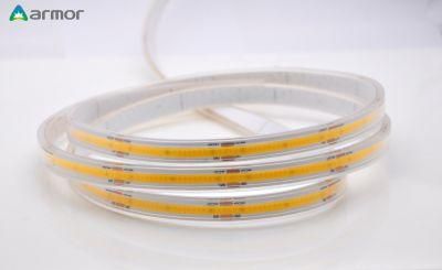 High Density LED Tape Ribbon Light DC12V 24V 512LEDs 8mm IP20 9W/M White Warm White Dotless Flexible COB LED Strip