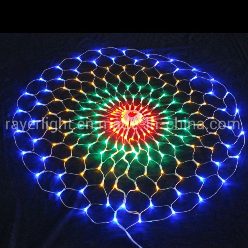 Outdoor Xmas Street Garden Festival Decoration Round Chasing Effect LED Net Christmas Light