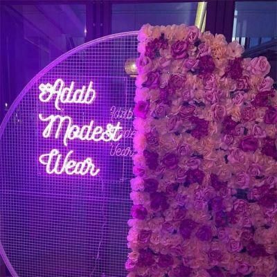 Drop Shipping Store Bar Advertising Custom Hanging Wall Mounted LED Flexible Light Letter Adab Modest Wear Neon Sign