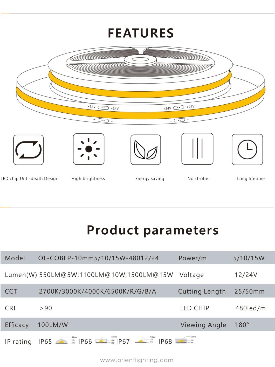 UL CE COB Waterproof Strip Light Car LED