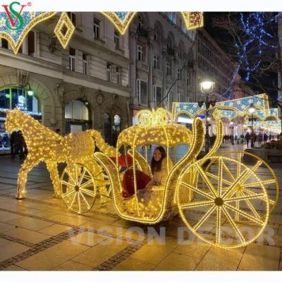Christmas Outdoor Carriage Horse LED Motif Light for Holiday Decoration