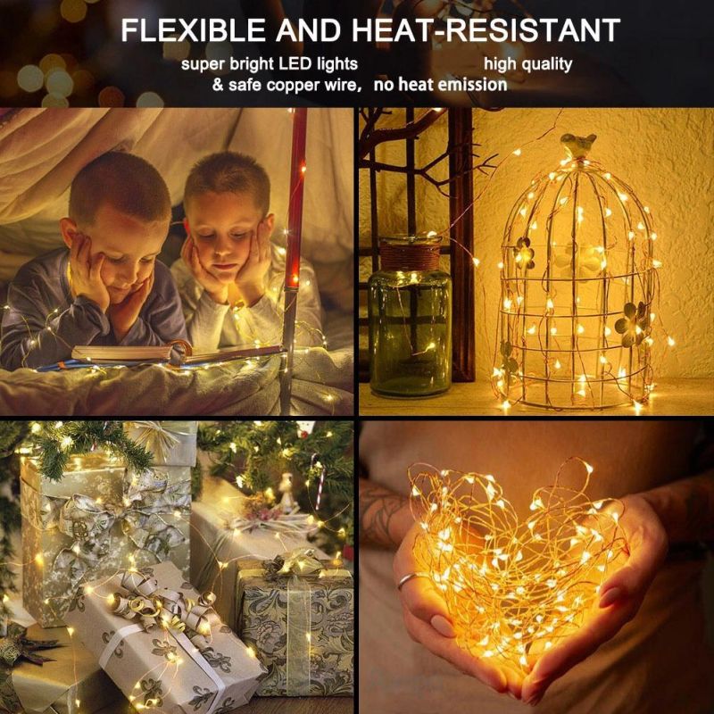 Christmas Decoration Lights, Remote Control Waterproof Battery Power Supply
