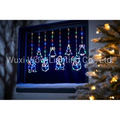 Christmas Silhouette Curtain Light Multi Coloured LEDs Characters Christmas Lights