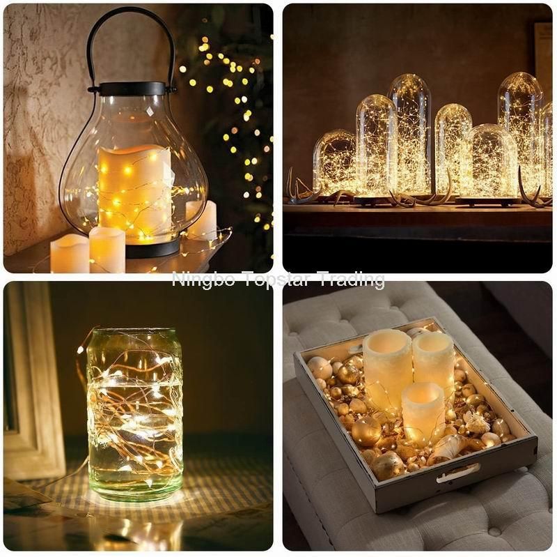 Wedding Party Christmas Bedroom Decoration Chain Xmas Lights Copper Strip Light Wire String LED Fairy Light