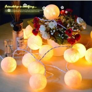 Wholesale High Quality Cotton Ball LED String Light for Christmas Wedding Party Decoration