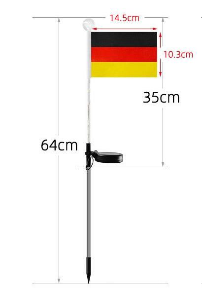 Solar Floor Lamp LED Flag Lamp Outdoor Rainproof Courtyard Decoration Lawn Lamp