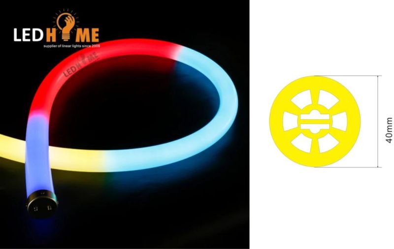 Ap40r High Light Transmittance Food-Grade Environmental Silicon Material IP67 Dots-Free & Uniform Light Neon Flex