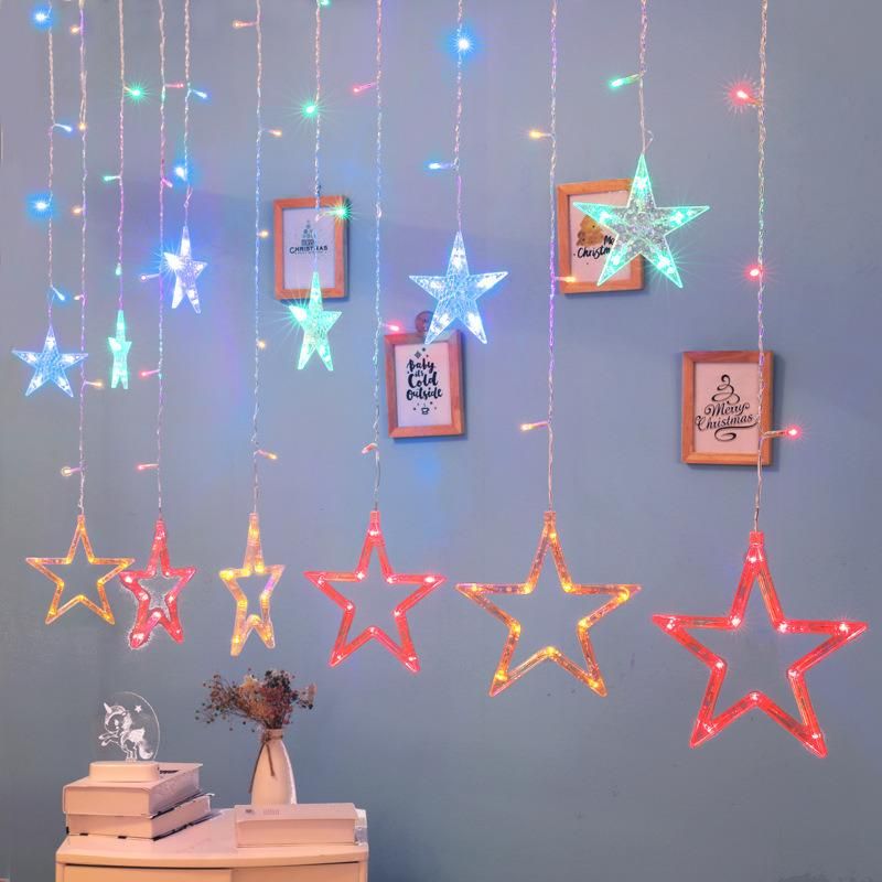 Star Icicle LED Lights Curtain Lights for Room Window Decoration