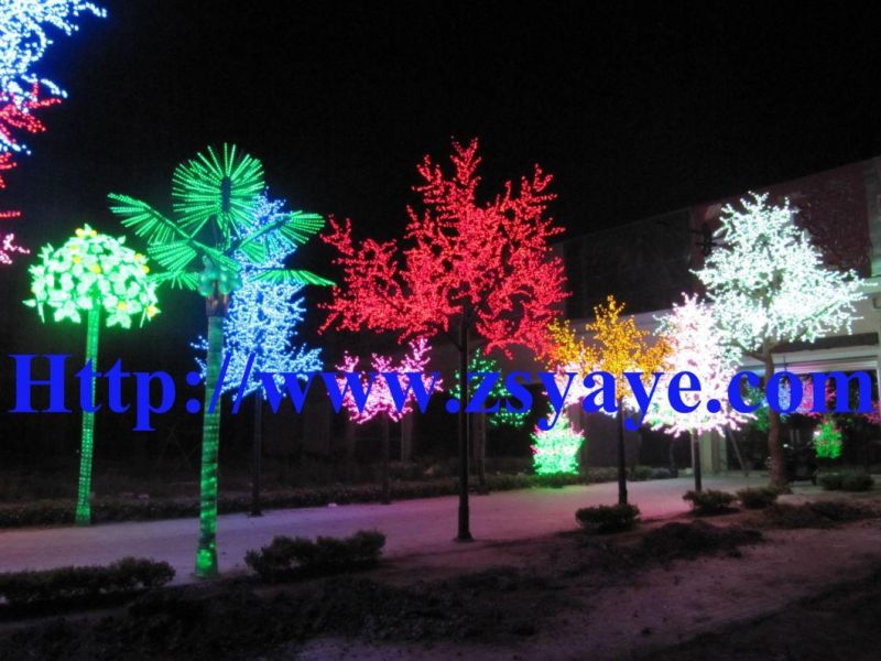 Yaye 20 Hot Sell Outdoor /Indoor High Simulation White / Green/ Yellow /Blue /Pomk /Purple /RGB Color LED Maple Tree Light with 2 Years Warranty