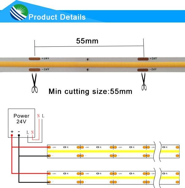 2020 New Design Fob Flexible LED Strip Light 11W 24V with 350LEDs