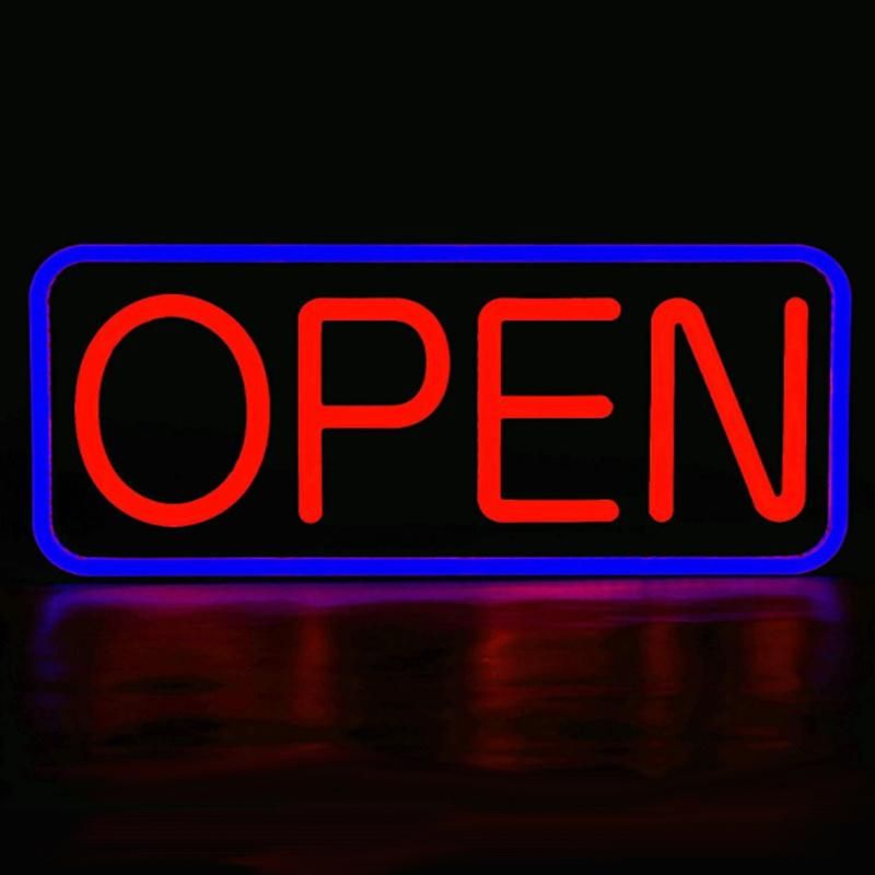 LED Open Sign Remote Control Hanging Neon Sign Advertising Sign