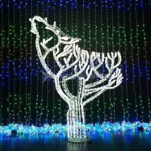 Coral and Tree Motif Light Also Wolf for Outdoor Decoration