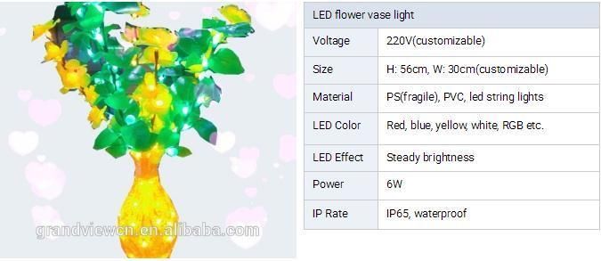 Factory Wholesale Wedding Table Centerpieces LED Flower Vase Light