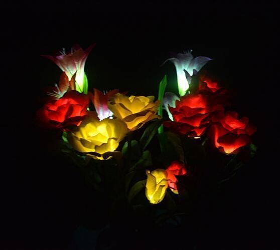 Garden Decoration Festivital Decoraction LED Artifical Light LED Rose Light