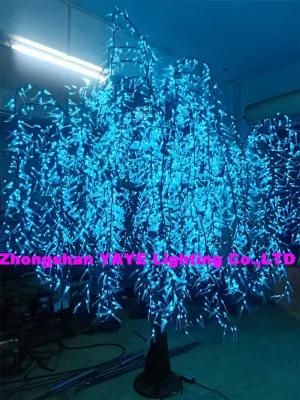 Yaye 2021 Hot Sell 2.5m Diameter /3m Height RGB Blue Color LED Willow Tree Light with CE/RoHS