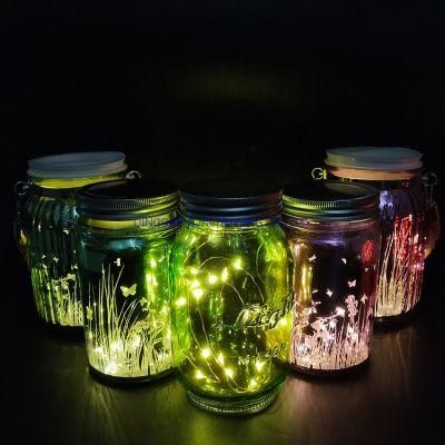 LED String Fairy Star Firefly Mason Glass Jar Lights