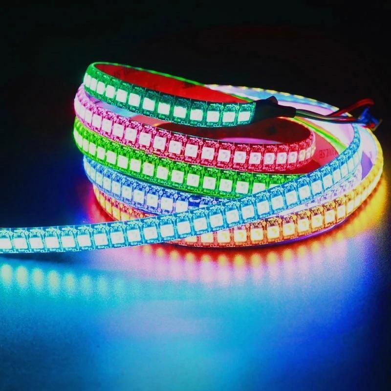 LED Pixel Strip Light DC 5V Ws2812 Ws2812b Individually Addressable RGB Smart Pixels Strip 2812 IC Waterproof