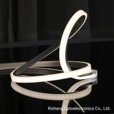 144LEDs/M 24V 10mm White 3000K-6500K High Brightness Silicone Extrusion IP66 Waterproof Constant Current Square LED Flexible Neon Strip