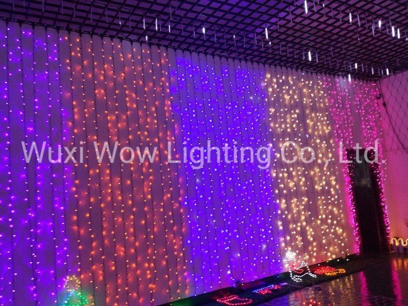 LED Curtain Light 306 LED 3m X 3m 8 Modes Festoon Outdoor Lights Garden String Lights Outdoor/Indoor Decorative Gazebo String Lights for Garden