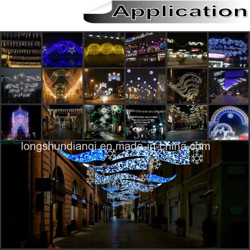 Waterproof LED Christmas 2D Pole Street Rope Motif Light for Outdoor