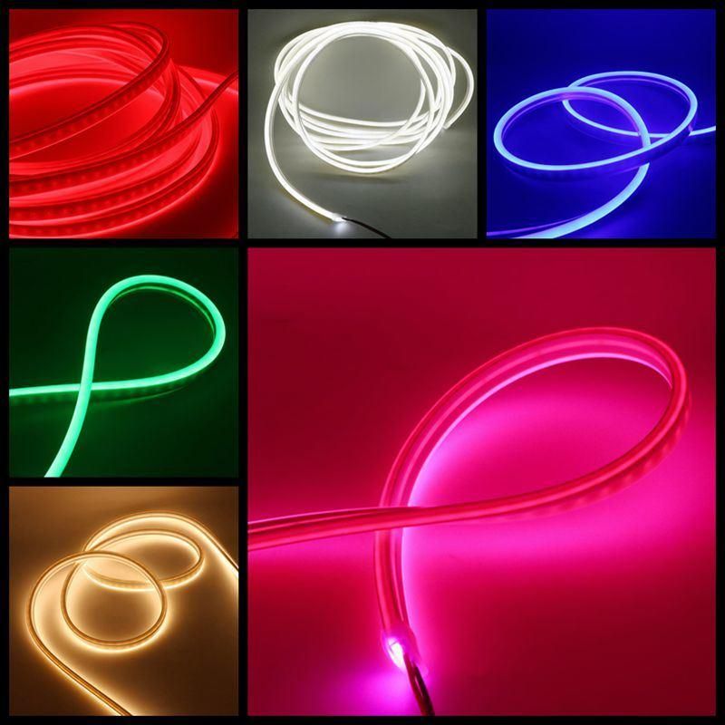 24V Pink Color RGB 4mm Width Small Size Waterproof Flex Neon Linear Outdoor LED Strip Light