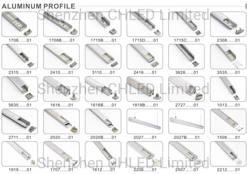 1616 Customized Aluminum Profile and SMD2835 5050 5730 3528 2216 LED Decoration Strip Lights