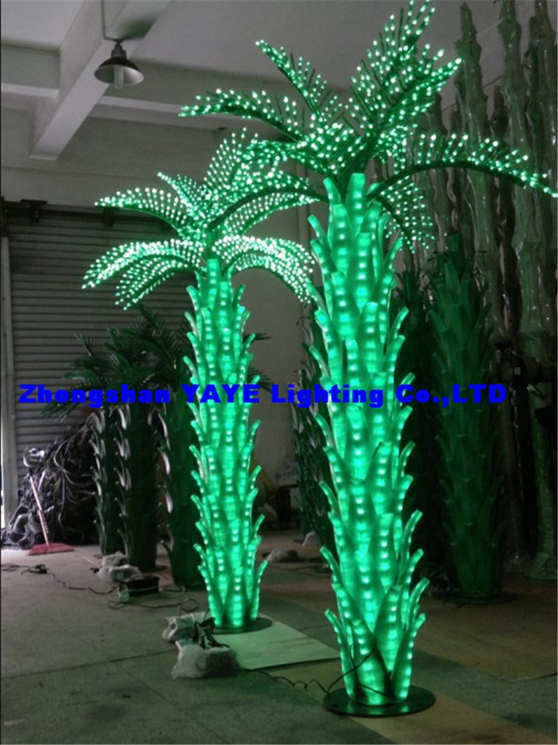 Yaye 18 Hot Sell Green Color LED Palm Tree Light/ Outdoor LED Palm Tree with 2 Years Warranty/Ce/RoHS