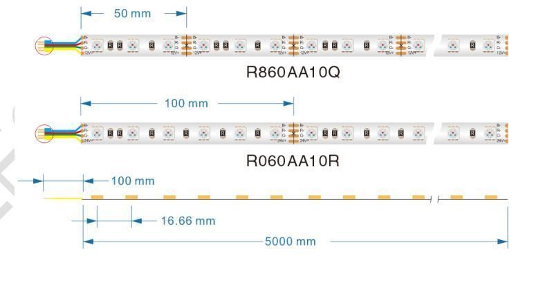 DC12V/DC24V 60 LEDs/Meter 5050 RGB LED Strips