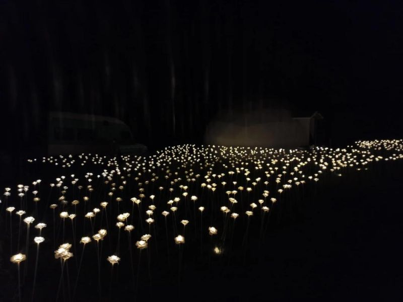 Garden Decoration Wedding Decoraction Holiday Decoraction Artificial Flower Light Rose Light