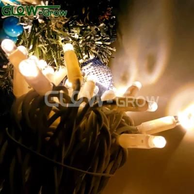 Warm White IP65 Rubber Rubber LED String Light Colorful Garland for Outdoor Building Patio Decoration Clear Wire