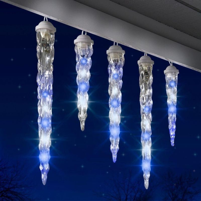 Icy White Shooting Star Varied Size Icicle Light