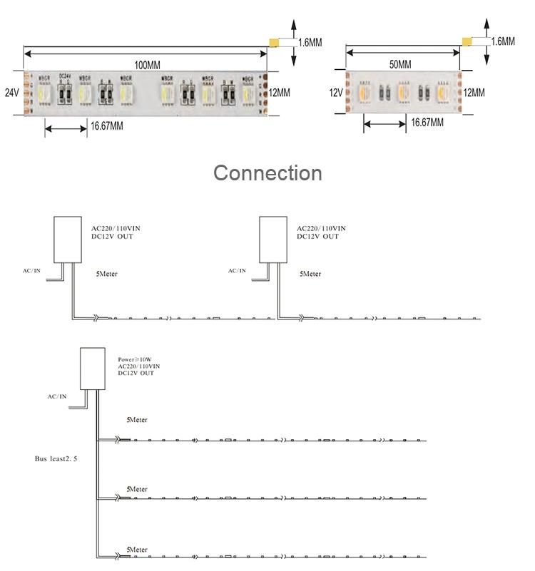 LED Light RGBW RGB CCT 24V 5050 Decoration RGB