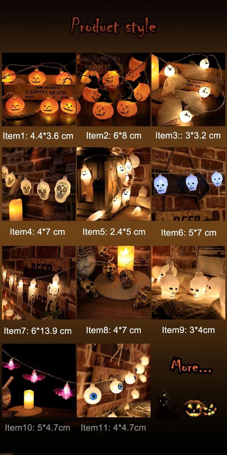 LED Halloween Decoration Light String Ghost Hanging Light Eye Ball String Light Easter Day Battery Light