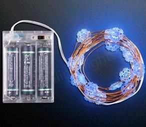 Blinking 20PCS Blue LED Fair Light with Snowflake