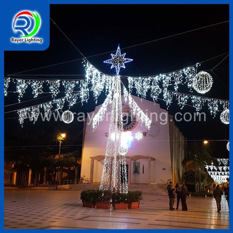 New Starry Rope Christmas Tree Topper Light Star