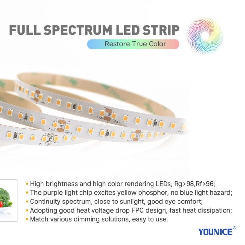 CRI>95 Ra>97 Rg>98 RF>96 Full Spectrum LED Strip for Clothing Store