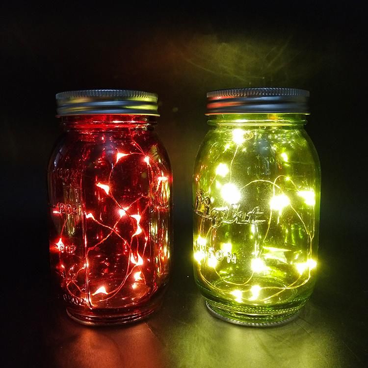 LED String Fairy Star Firefly Mason Glass Jar Copper Wire Lights