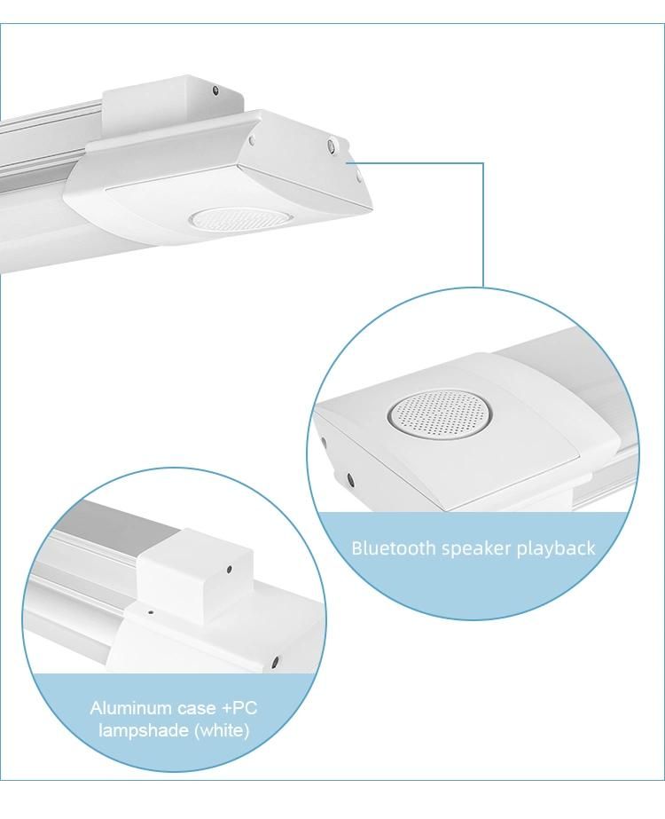 230V 1.2m APP Control Bluetooth Speaker LED Shop Light