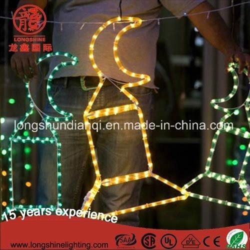 Yellow LED Motif Rope Light for Ramadan Decoration with Ce RoHS