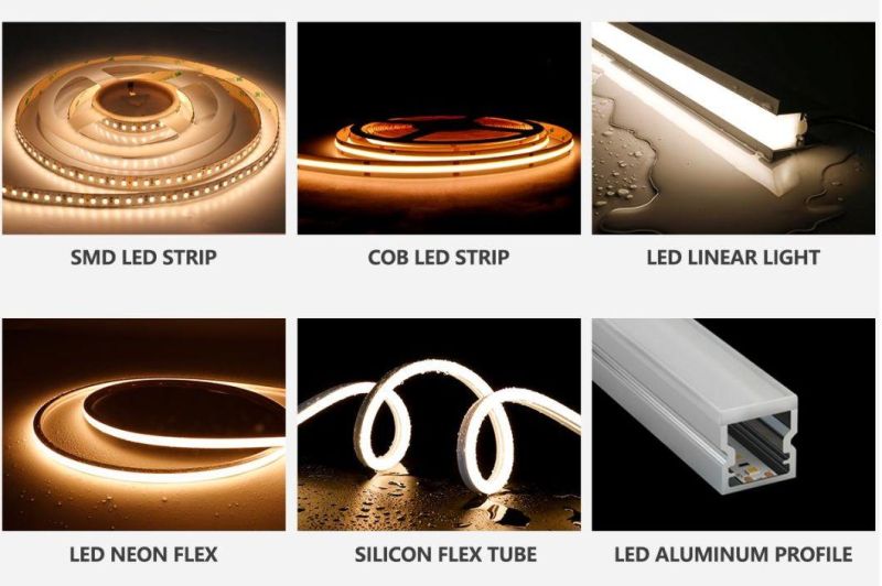 TV Car Aluminum Profile 12V 24V Waterproof Flexible COB LED Strip Light