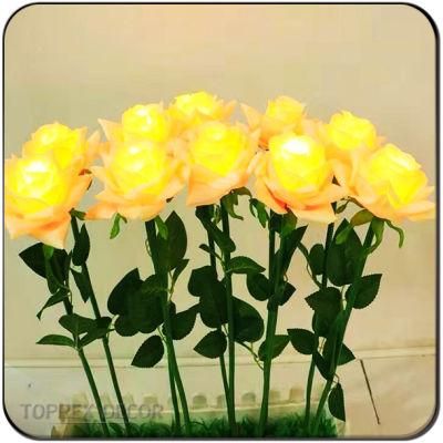 New Technology 2020 Christmas Event Decor DMX Programmable Decoration Lights Rose Artificial Flower