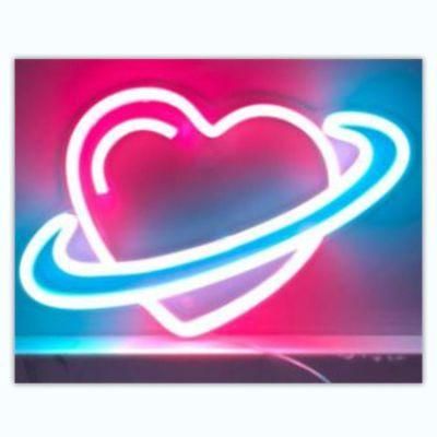 No MOQ Drop Shipping 100% Unbreakable Love Heart LED Flexible Neon Sign 12V for Coffee Bar Night Club and Restaurant